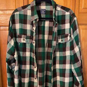 Faded Glory Green Flannel
